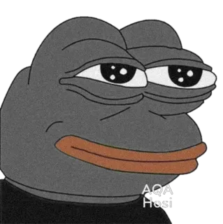 😂 Pepe the Frog AQA
Hosi pepe, kikker, meme, internet, verdrietig telegram sticker