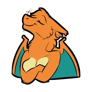 👌 Charizard Pokemon pokemon, charizard, orange, dragon, cartoon whatsapp sticker