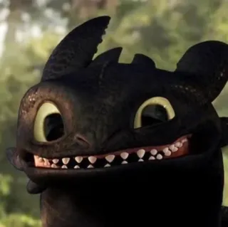 🌟 Toothless How to Train Your Dragon dragón, dibujos animados, lindo, animal, fantasía, película telegram sticker