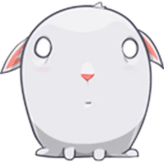😳 animal, cute, cartoon, bunny, rabbit whatsapp sticker