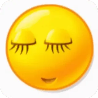 ☺ Emoji, Tidur, Wajah, Kuning, Mata tertutup, Tenang telegram sticker