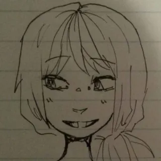 😊 sketch, drawing, cartoon, portrait, face telegram sticker