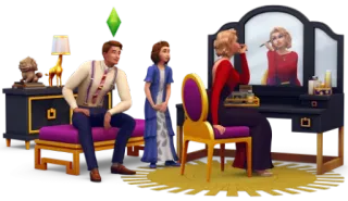 💄 The Sims family, sims, makeup, dresser, bedroom telegram sticker