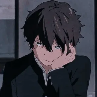 🩸 Anime, Karakter, Sedih, Lelah telegram sticker