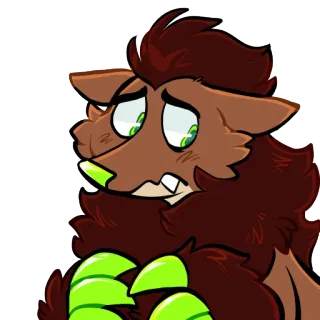 😢 Фурри, Мультфильм, Животное, Персонаж, Млекопитающее, Антропоморфный telegram sticker
