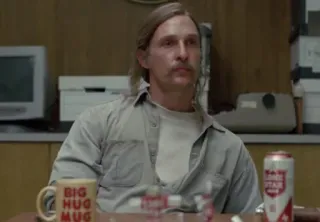 😑 BIG HUG MUG taza, bebida, Matthew McConaughey, Lone Star, café, té telegram sticker