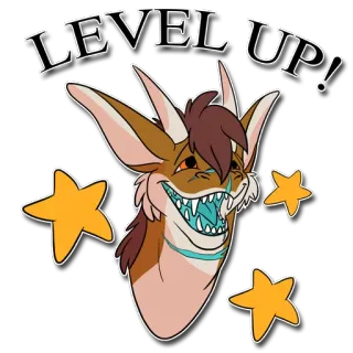 🌟 LEVEL UP! naga, bintang, naik level, fantasi, makhluk telegram sticker