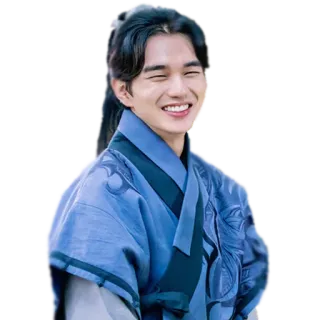 😁 persona, sorriso, felice, coreano, attore, uomo, abiti tradizionali whatsapp sticker