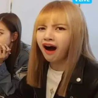 🙀 Lisa человек, женщина, певица, kpop, музыка, выражение telegram sticker