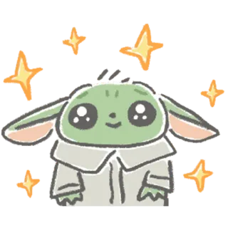 🥺 Grogu The Mandalorian เบบี้โยดา, โกรกู, น่ารัก, สตาร์ วอร์ส, เดอะ มerrorิโลเรียน telegram sticker