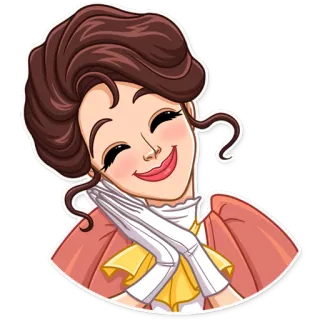 😊 wanita, kartun, stiker, tersenyum, cantik, karakter, perempuan telegram sticker
