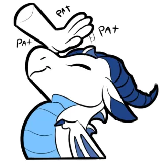 😊 pat pat pat 龙, 摸头, 爱意, 可爱, 卡通 telegram sticker