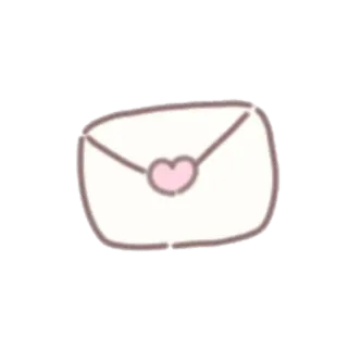 ✉️ enveloppe, lettre d'amour, coeur, courrier, romantique, mignon telegram sticker