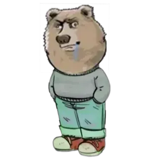 🧸 หมี, การ์ตูน, ตัวละคร, ภาพประกอบ, สัตว์, มานุษยรูปนิยม telegram sticker
