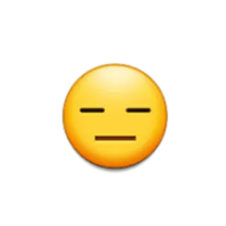 😑 Emoji, Inexpressivo, Indiferente, Amarelo telegram sticker