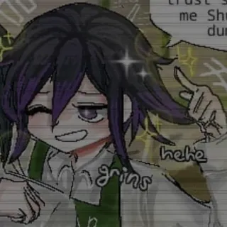 🙂 hehe grins Anime, Lächeln, Süß, Cartoon, Figur telegram sticker