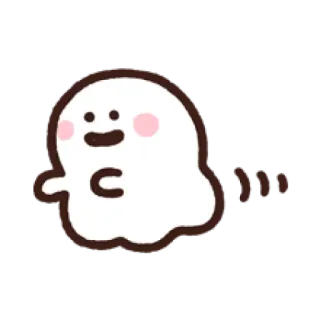 👻 geist, niedlich, cartoon, freundlich, kawaii, figur telegram sticker