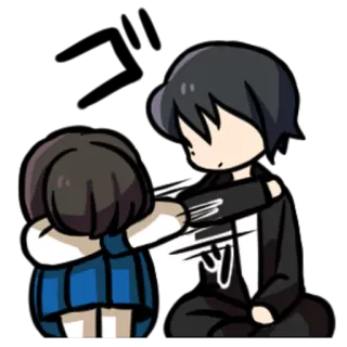 😞 Dessin animé, Empathie, Violence armée, Violence telegram sticker