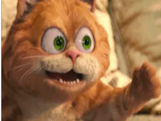 😃 Garfield cartoon, cat, orange, happy, garfield telegram sticker