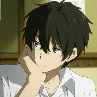 🎐 Oreki Houtarou Hyouka anime, character, Hyouka, Oreki Houtarou telegram sticker