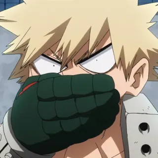 🎒 Katsuki Bakugo My Hero Academia anime, manga, my hero academia, katsuki bakugo, character, angry, hero, quirk telegram sticker