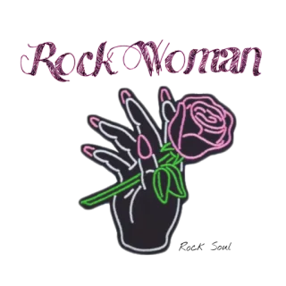🤟 Rock Woman donna, rock, rosa, mano, neon, unghie telegram sticker