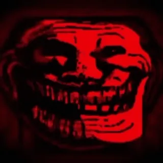 ⬛️ trollface, meme, troll, rot, wütend, internet telegram sticker