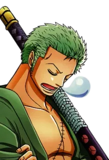 😴 Roronoa Zoro One Piece one piece, anime, manga, roronoa zoro, pirate hunter, swordsman telegram sticker