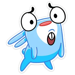 😳 Cartoon, Personage, Leuk, Sticker, Geanimeerd, Illustratie telegram sticker