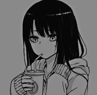 🧧 动漫, 女孩, 饮料, 漫画, 卡通, 女人 telegram sticker