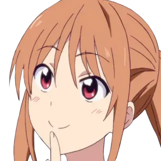 👩 Anime, Garota, Personagem, Psiu, Silêncio telegram sticker