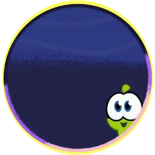 🥸 Om Nom Cut the Rope Om Nom, Cut the Rope, quái vật xanh lá cây, phim hoạt hình, trò chơi, kẹo telegram sticker