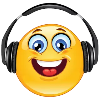 🎧 emoji, headphones, listening, music, smiley telegram sticker