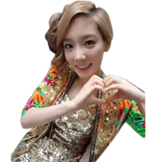 ❤ kpop, певец, жест сердца, корейский поп, девушка telegram sticker