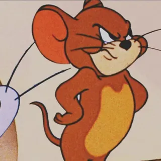 🍖 Jerry Tom and Jerry cartoon, muis, Jerry, boos, grappig whatsapp sticker