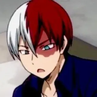 ❄️ Shoto Todoroki My Hero Academia Anime, My Hero Academia, Shoto Todoroki, Postać, Manga telegram sticker