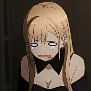 🥟 anime, crying, girl, sad, worried telegram sticker