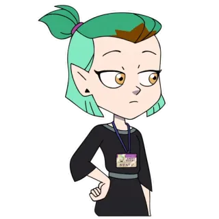 😒 Amity Blight AMITY BLIGHT
 STAFF การ์ตูน, Amity Blight, The Owl House, ตัวละคร, คทา telegram sticker