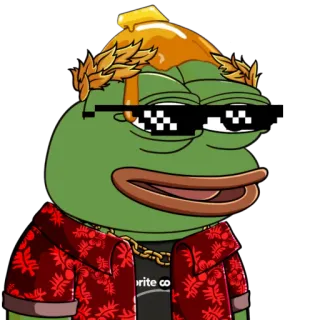 🎧 Pepe the Frog มีม, วัฒนธรรมอินเทอร์เน็ต, กบ, ตัวละคร telegram sticker