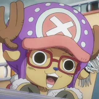 🥰 Tony Tony Chopper One Piece Anime, One Piece, Chopper, Tony Tony Chopper, Dessin animé, Mignon, Renne telegram sticker