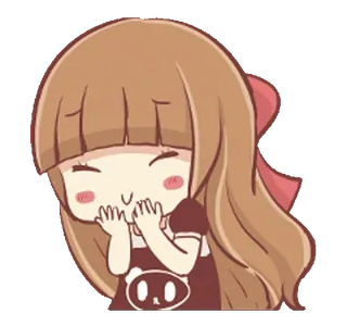 😁 kawaii, cute, girl, chibi, cartoon, anime, manga, sticker telegram sticker