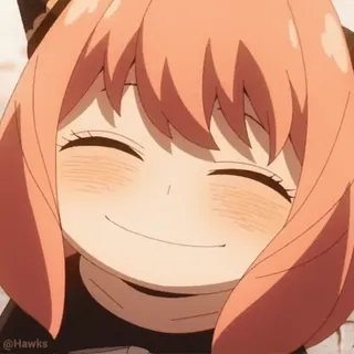 ☺ Anya Forger Spy x Family anime, Spy x Family, Anya, cute, smiling, cartoon whatsapp sticker
