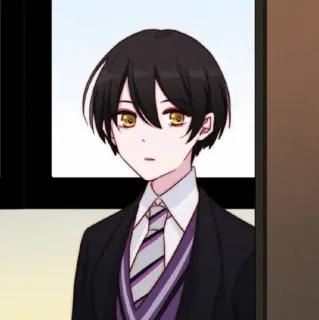 🌙 anime, boy, school uniform, manga, character telegram sticker