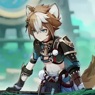 💠 Gorou Genshin Impact anime, video game, character, furry, dog, gorou whatsapp sticker