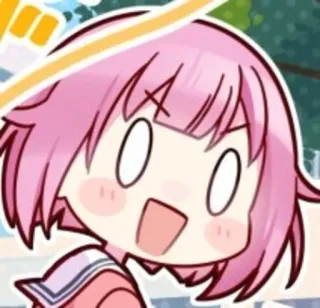 ❤️ anime, cute, girl, pink hair, surprised telegram sticker