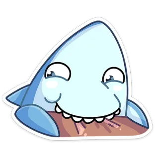 🦷 Hiu, Kartun, Binatang, Lucu, Meme, Kocak, Makhluk laut whatsapp sticker