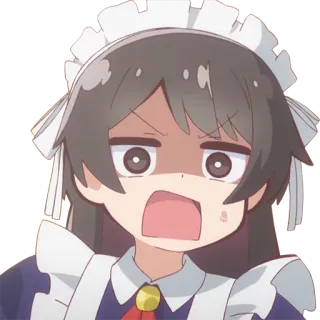 😱 Anime, Maid, Terkejut, Kartun, Manga telegram sticker