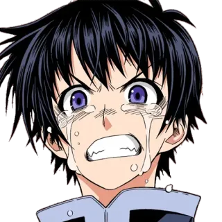 😭 Anime, Manga, Garçon, Pleurant, Triste, Émotionnel telegram sticker
