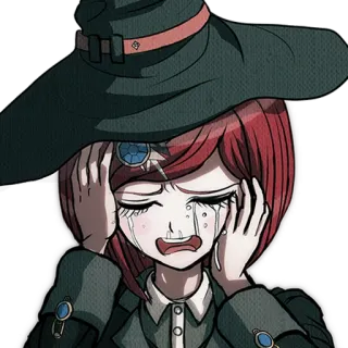 😢 Himiko Yumeno Danganronpa V3: Killing Harmony anime, khóc, buồn, nhân vật, Danganronpa, phép thuật telegram sticker