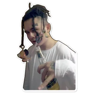 💇‍♂️ osoba, mężczyzna, butelka, środkowy palec, obraźliwe telegram sticker